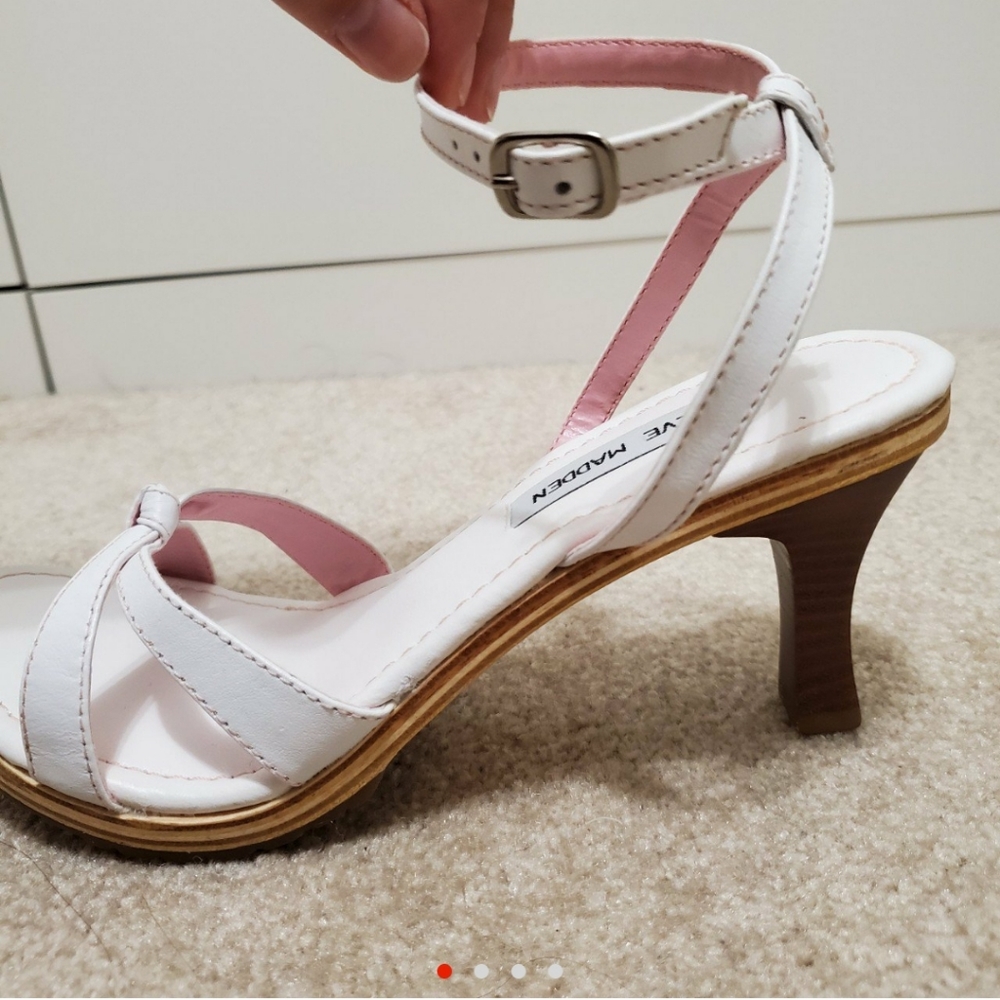 NWT STEVE MADDEN PHOEBE WHITE LEATHER